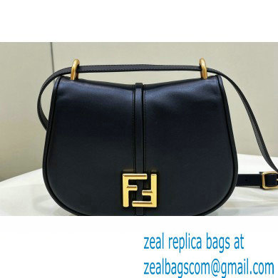 Fendi C Com Medium bag in smooth and full-grain leather Black 2023